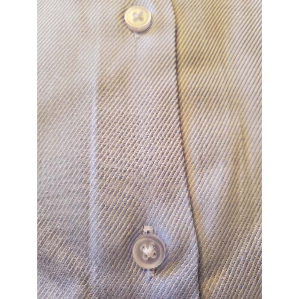 NWT Stacy Adams Modern Fit Dress Shirt Blue 15.5 32/33 M Cotton Button Down Mens - Picture 8 of 11